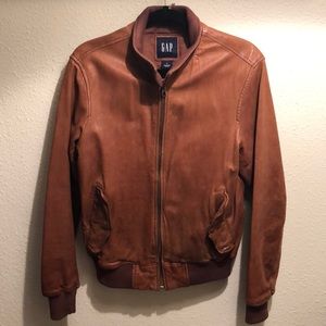 Leather Gap Bomber Jacket